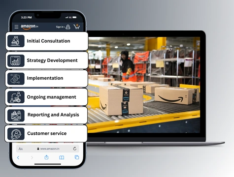 Amazon seller dashboard illustration